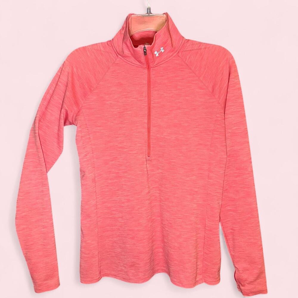 Under armour pink quarter zip
